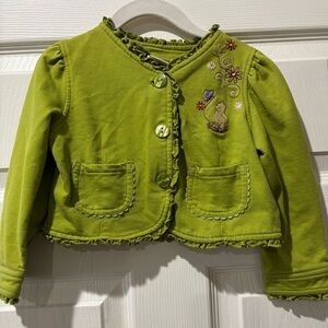 Vintage Classic Pooh Green Cardigan